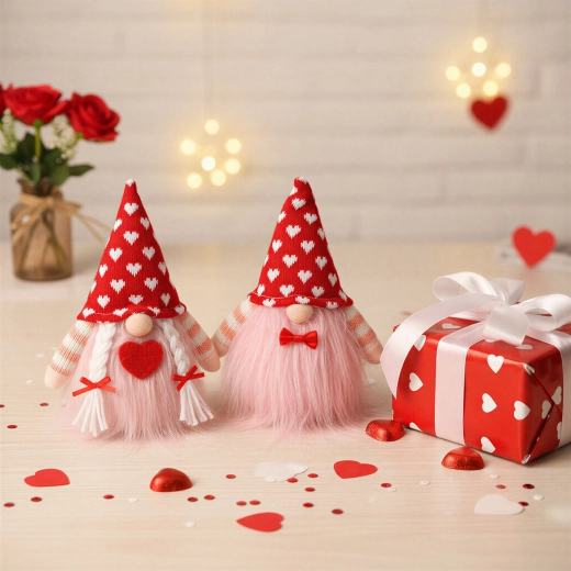Tekstildekoration med nisse 20 × 13 × 9 cm, assorteret – 1 stk.