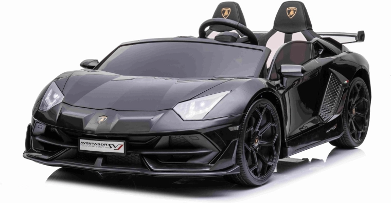 Elektrisk børnebil LAMBORGHINI Aventador SV, sort, 12 V med fjernbetjening