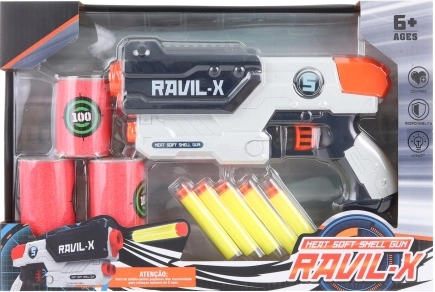 Skumpistol med skud til børn