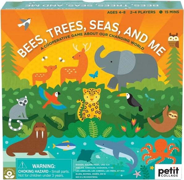Petit Collage kooperativt brætspil Bees, Trees, Seas and Me
