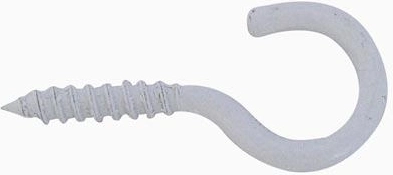 Åbent skrueøje 40 mm hvidt (50 stk)