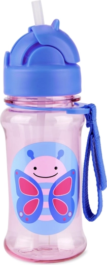 Skip Hop Zoo Tritan-flaske med sugerør 355 ml Sommerfugl