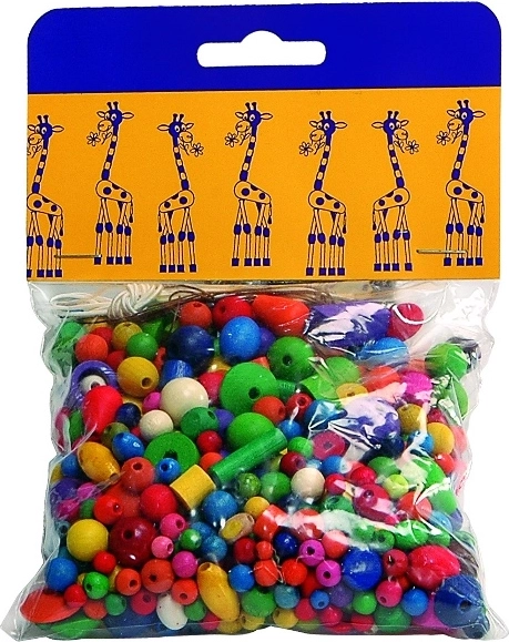 Detoa mix af farvede træperler 70 g