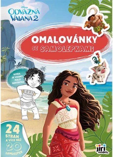 Malebog A4 med klistermærker Vaiana 2