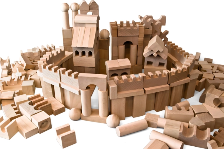2Kids Toys naturlige trækklodser XL 220 dele