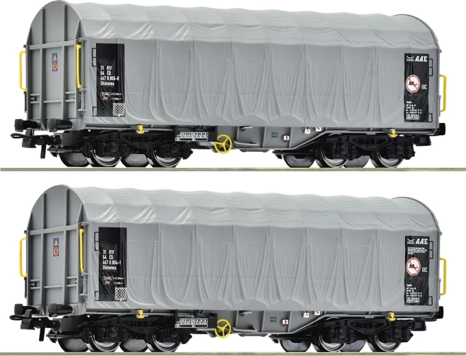 Roco todelt sæt godsvogne med presenning Shimmns ČD