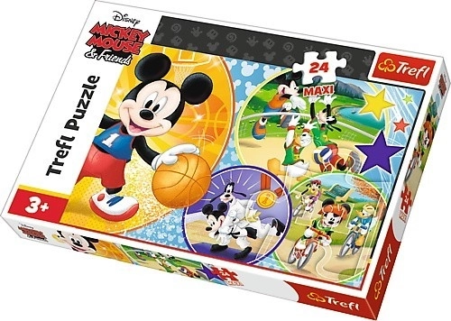 Maxi puslespil 24 brikker – MICKEY MOUSE: tid til sport