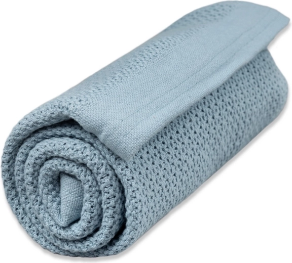 Vinter & Bloom tæppe Soft Grid Organic dim blue