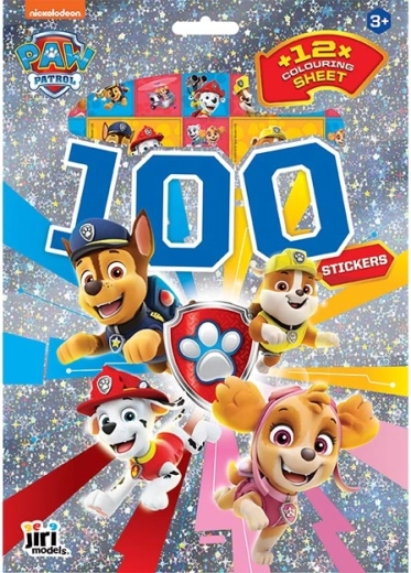 Klistermærker og malebilleder Paw Patrol (100 stk.)