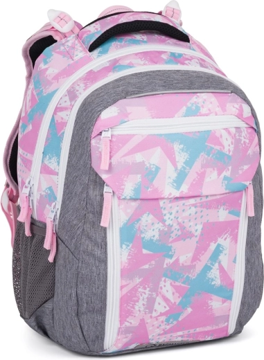 Bagmaster Porto skoletaske pink-blå