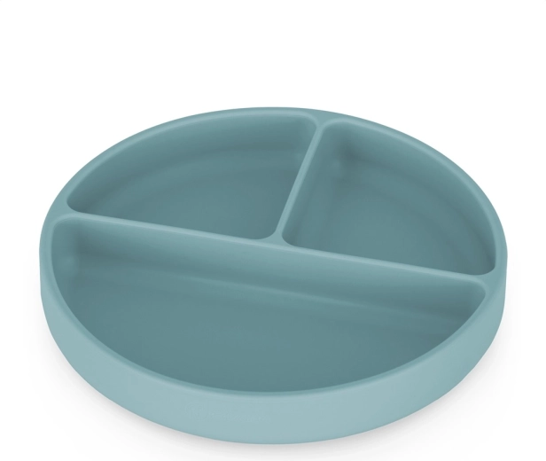 Petite&Mars silikone inddelt tallerken med sugekop take&match frosted sky 6m+