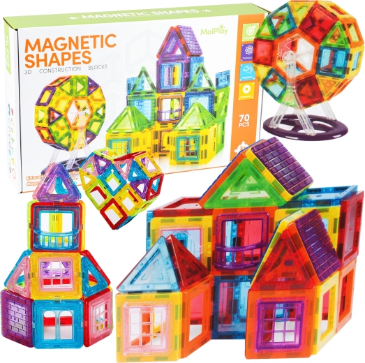 Magnetisk 3D-byggesæt – 70 dele