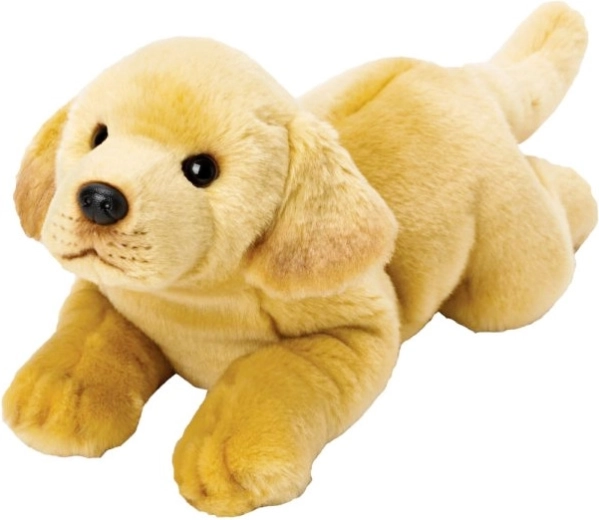 Plysset hund Labrador liggende 38 cm