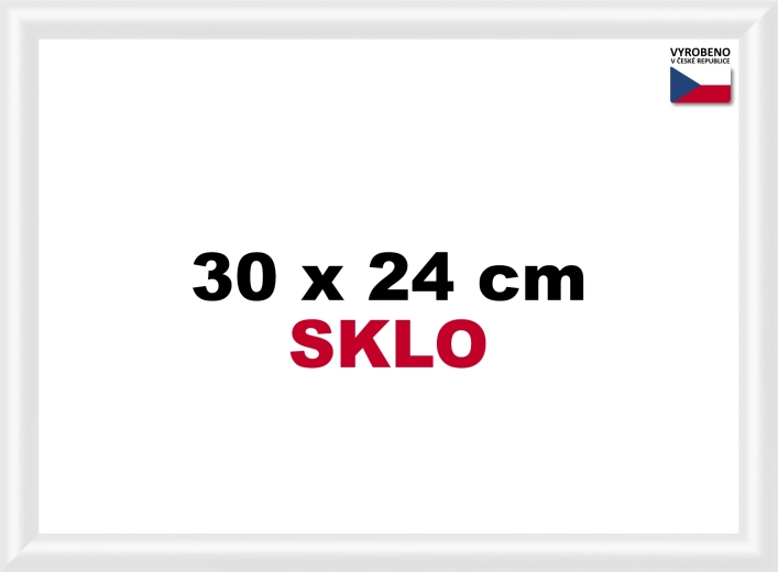 Plastikramme 30 × 24 cm – hvid
