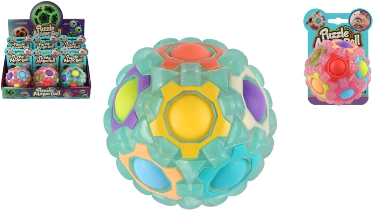 Antistress-massagebold med selvlysende effekt 7 cm
