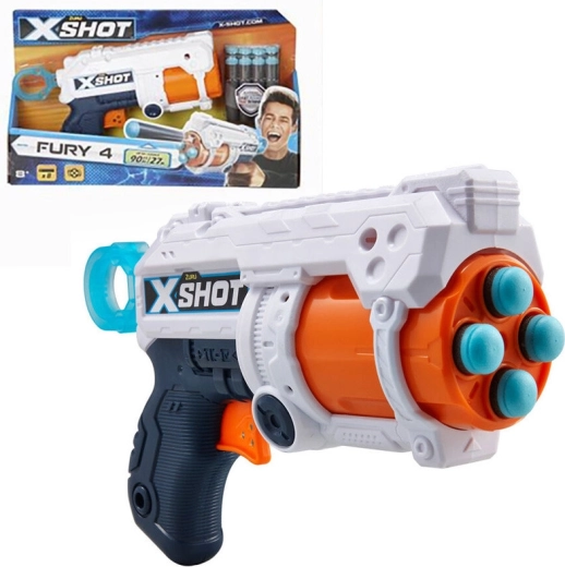 X-SHOT EXCEL Fury 4 med roterende løb og 16 skud