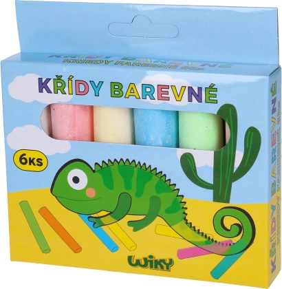 Farverige rundformede fortovskridt 6 stk.