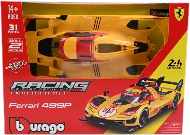 Bburago Ferrari Racing 499P Le Mans gul nr. 83 byggesæt 1:24 - 1 stk.