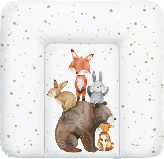 Ceba Baby blød puslepude Basic Forest Friends 75 × 72 cm