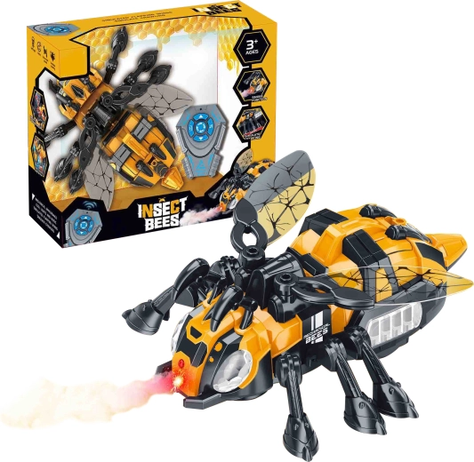 R/C mekanisk bi med vandtåge og LED-belysning