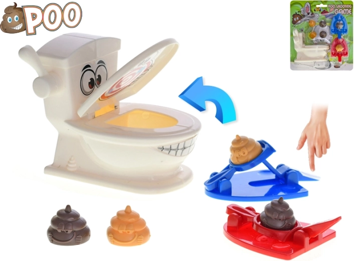 Brætspil Poo Shoot – sjov skydning i toilettet for 2 spillere