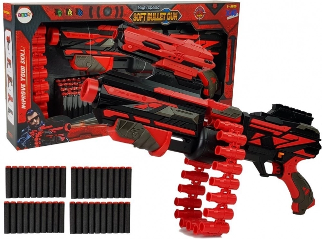 Stor skumdart-gevær rød-sort