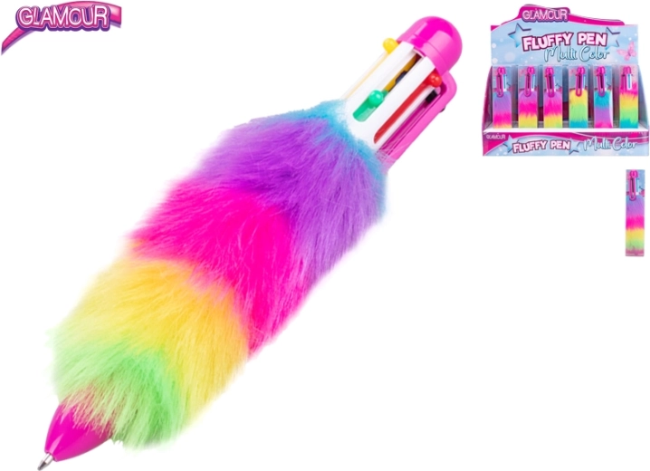 Sæt med fluffy glamour-kuglepenne, 24 stk.