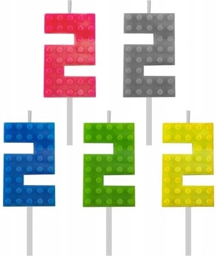 Fødselsdagslys klodser tal 2