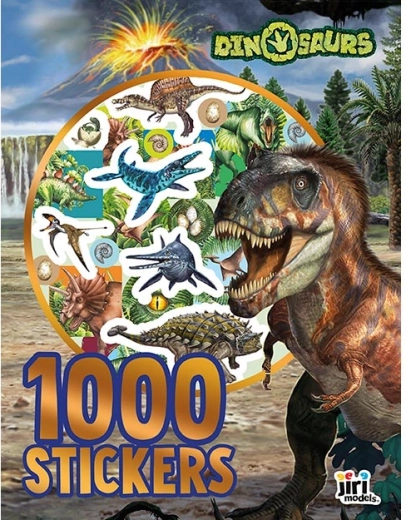 Hæfte med 1000 dinosaurklistermærker