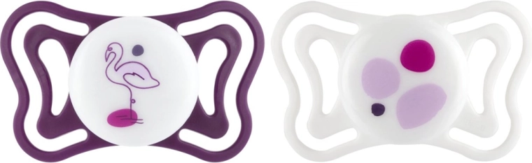 Chicco sutter Physioforma Light silikone ortodontiske, rosa 16–36 mdr., 2 stk.