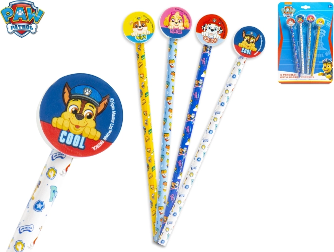 Sæt blyanter med viskelæder PAW PATROL, 4 stk., HB
