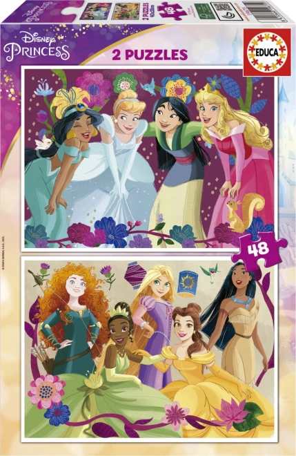 Puslespil Disney Prinsesser 2x48 brikker