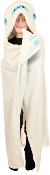 Cozy Noxxiez varm børneponchotæppe med hætte Yeti