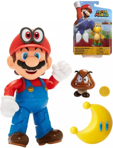 Nintendo Super Mario-figur 10 cm med tilbehør – 1 stk.