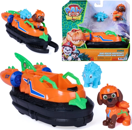 Spin Master Paw Patrol Dino Rescue – hovercraft Zuma med figurer (17,5 cm)