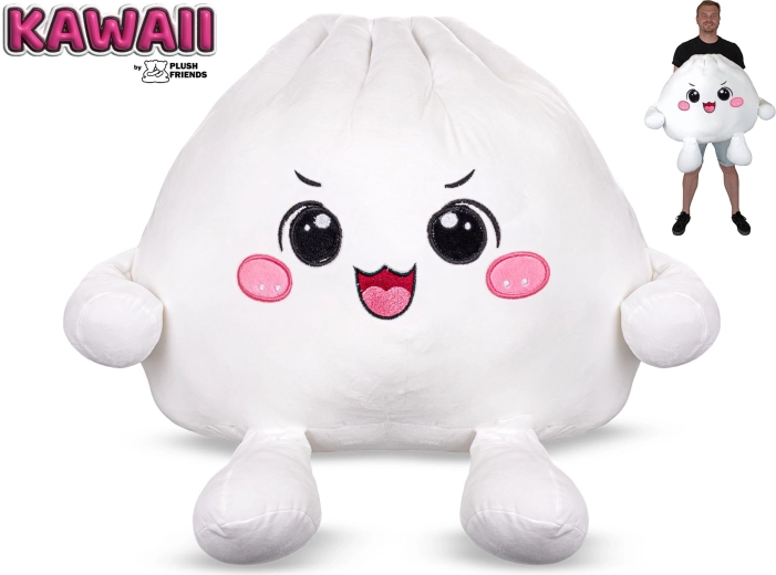 Plush Friends Kawaii lysende plys-bao-dumpling 60 cm