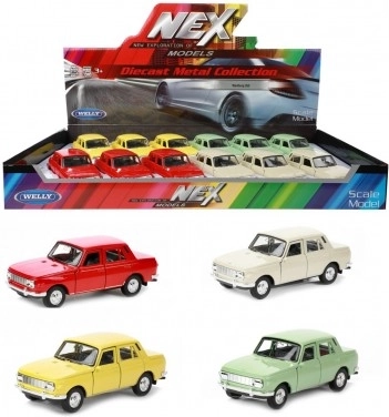 Bil Welly Wartburg 353 metal/plast 12 cm 4 farver med tilbagetræk