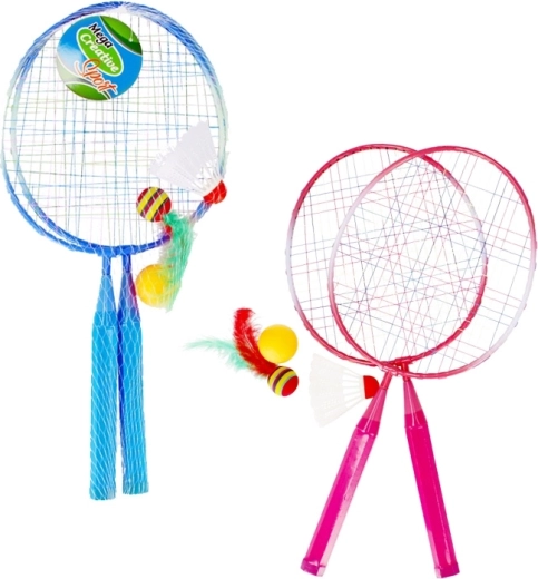 Badmintonsæt til børn – metal-ketchere, fjerbold og bolde