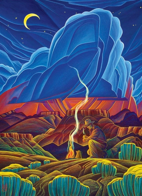 Puslespil Hele natten 1000 brikker fra cobble hill