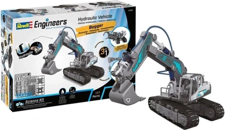 Revell hydraulisk gravemaskine-byggesæt 3 i 1