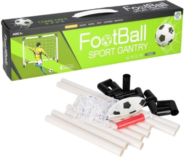Fodboldmål til børn med net, bold og pumpe