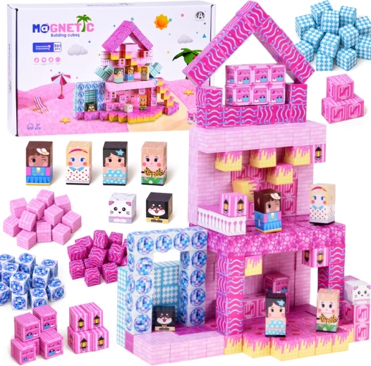 Magnetiske klodser hus – konstruktionsklodser og pixels, 261 dele