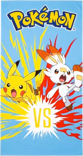 Hurtigtørrende håndklæde med Pokémon Pikachu og Scorbunny