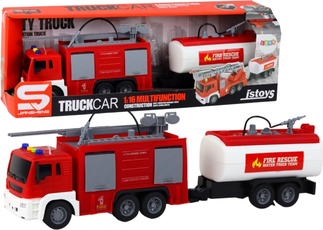 Brandvæsen med trailer Brandbil 1:16 Lyd og lys