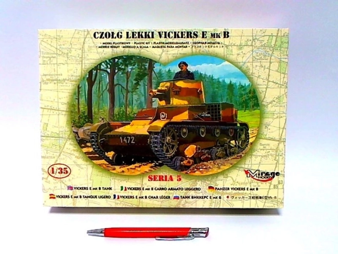 Mirage Hobby plastikmodel af kampvogn Vickers E MKB S05