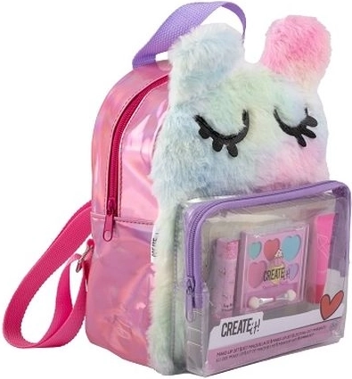 Create it! makeupsæt i en fluffy rygsæk