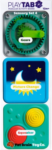 Fat Brain sensorisk legetøjssæt PlayTab Tile Set 4