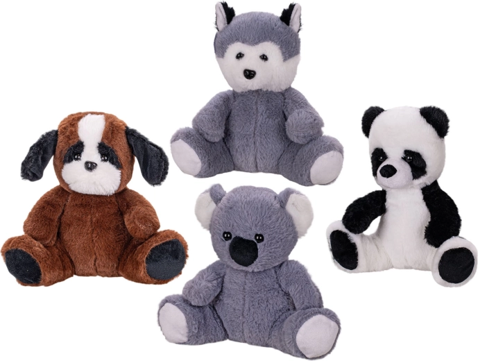 Plys siddende bamse 19 cm
