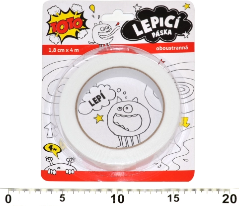 Dobbeltklæbende tape 18 mm x 4 m