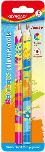 Farveblyanter KEYROAD Magic jumbo trekantede, 2 stk.